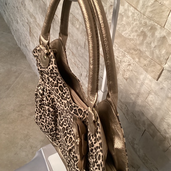 Minicci Leopard Print Satchel Handbag - Picture 5 of 14